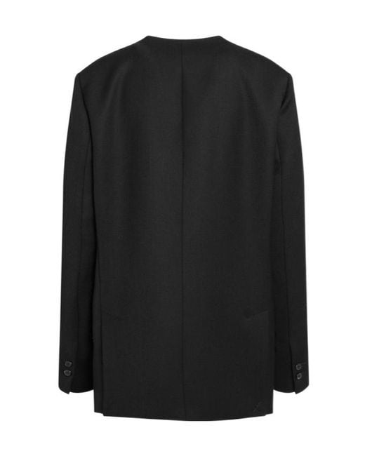 Frankie Shop Black Single-Breasted Blazer