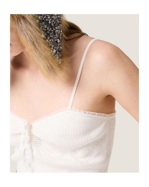 Miu Miu Natural Cotton Top