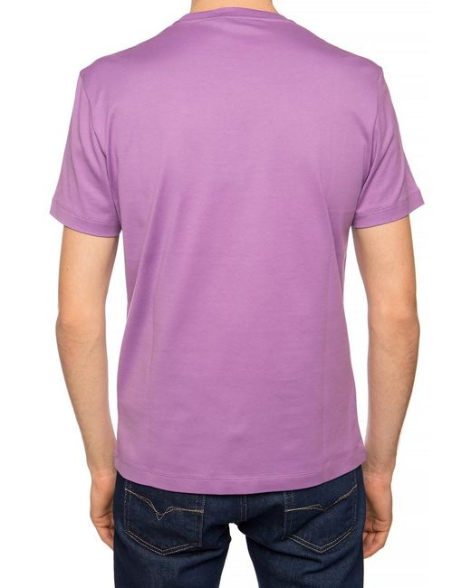 Versace Purple Logo Round-Necked T-Shirt for men