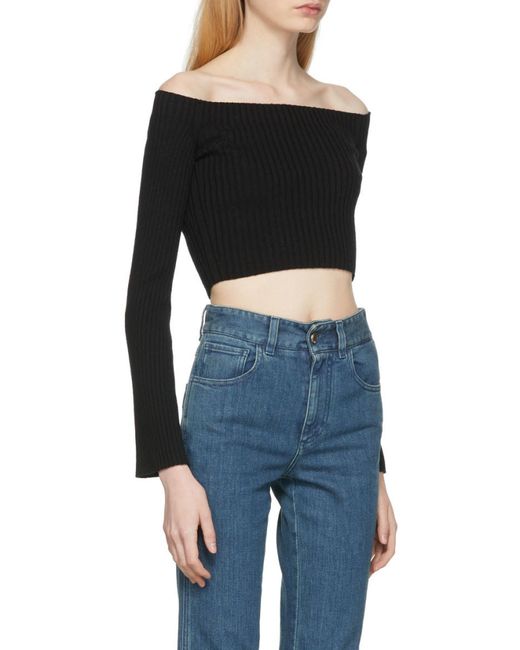 Chloé Black Lower Impact Knitted Top