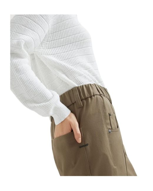 Brunello Cucinelli Gray High-Waisted Straight Leg Trousers