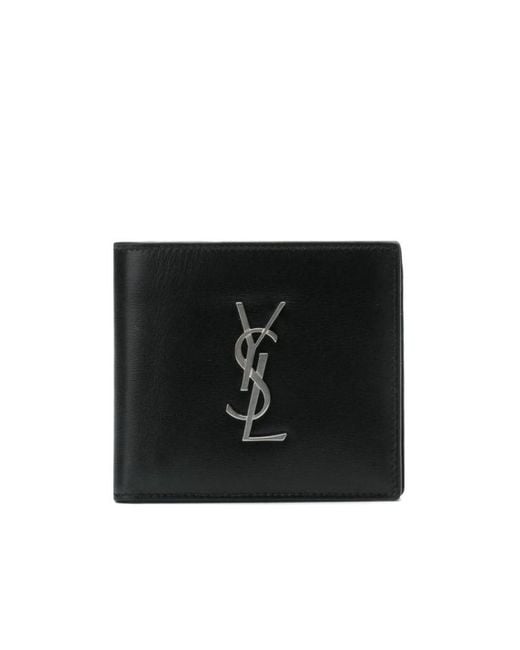 Saint Laurent Black Cassandre East/West Wallet for men