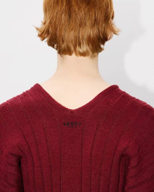 KENZO 3D' Embroidered Rib-Knit Cardigan