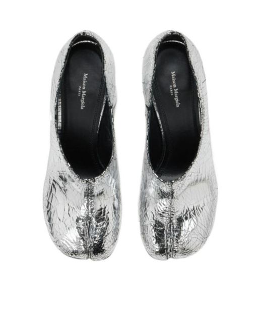 Maison Margiela White Tabi Broken Mirror Pumps