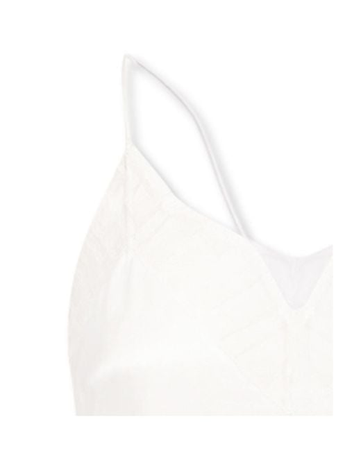 IRO White Glistening Lace-Embellished Top