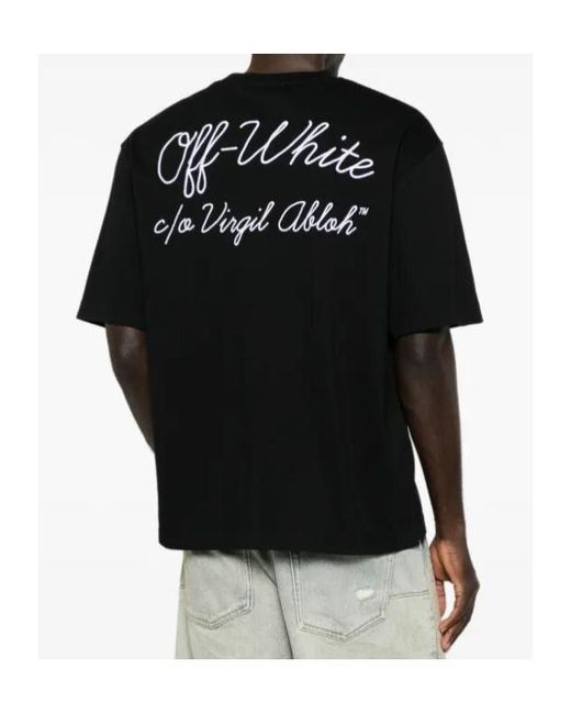 Off-White c/o Virgil Abloh Black Short-Sleeved T-Shirt for men