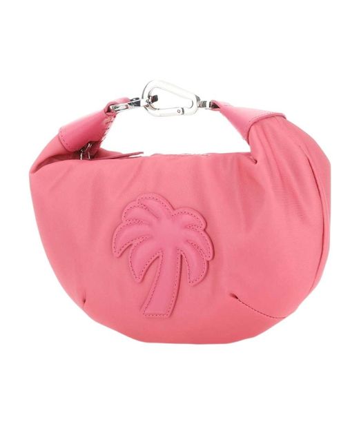 Palm Angels Pink Big Palm Zipped Tote Bag