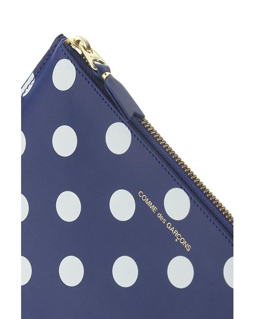 Comme des Garçons Blue Comme Des Garçons Wallet Polka Dot Clutch Bag for men