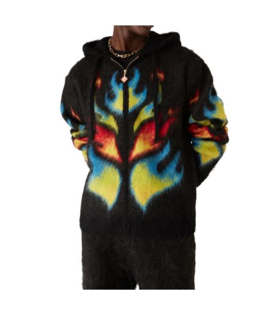 Casablanca Multicolor Flame-Pattern Hooded Jacket for men