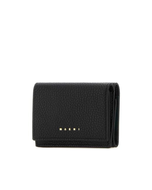 Marni Black Logo Lettering Wallet