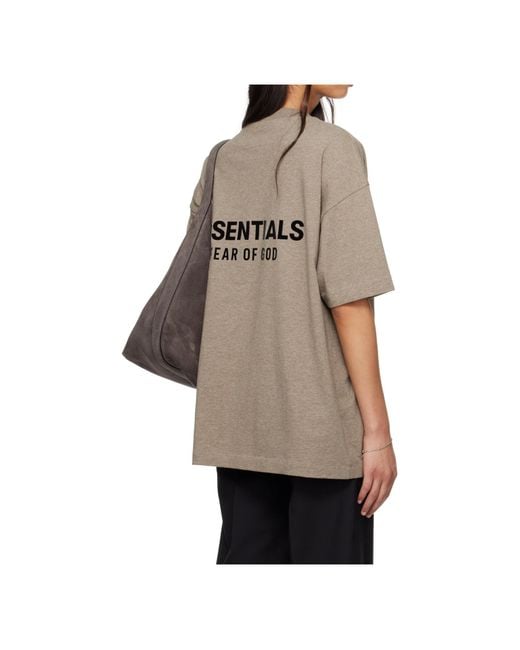 Fear Of God Gray Classic Logo T-Shirt for men