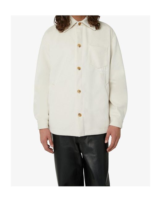 Gcds White Buttoned Long-Sleeved Jacket for men