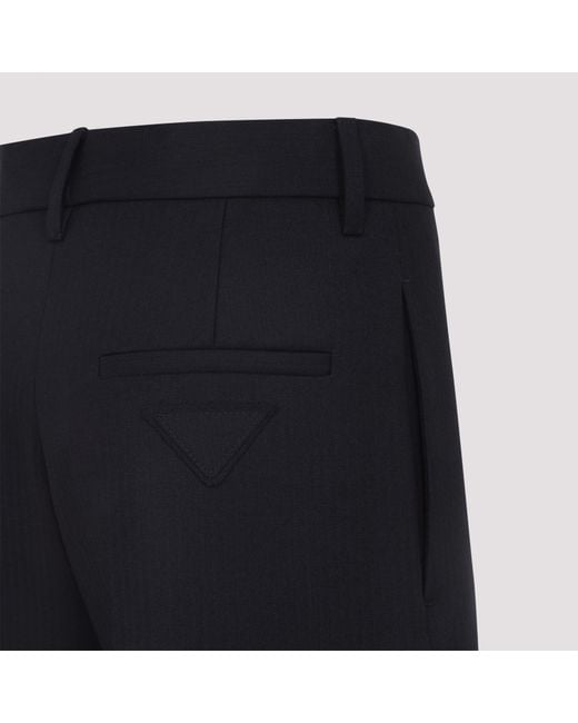 Prada Blue Wool Pants