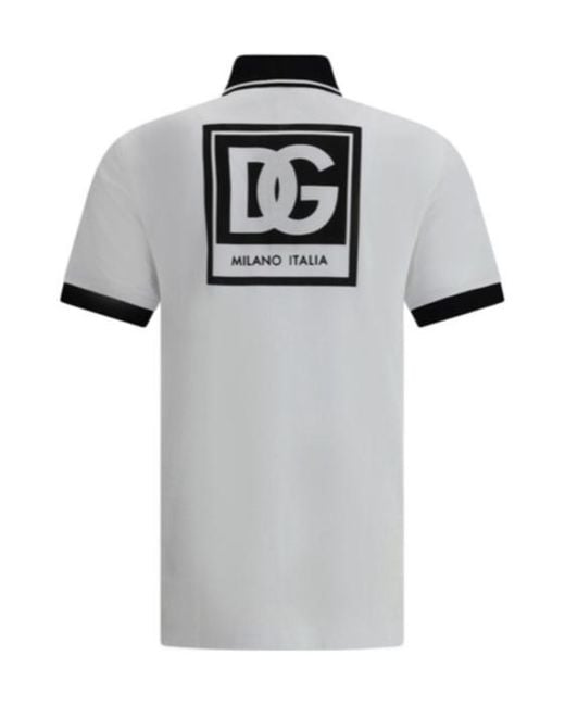 Dolce & Gabbana Gray Maxi Logo Polo Shirt for men