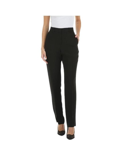 Emporio Armani Black Pressed-Crease Straight Leg Trousers