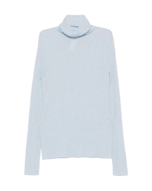 Fabiana Filippi Blue Turtleneck Sweater
