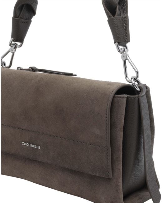 Coccinelle Gray Flap Shoulder Bag