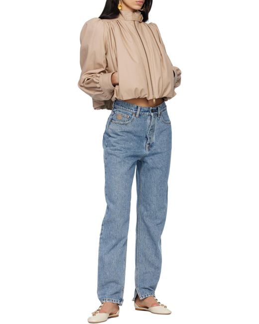 Chloé Natural Boule Gathered Jacket