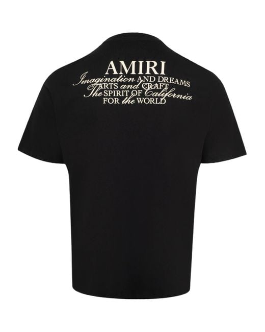 Amiri Black Logo Printed Crewneck T-Shirt for men