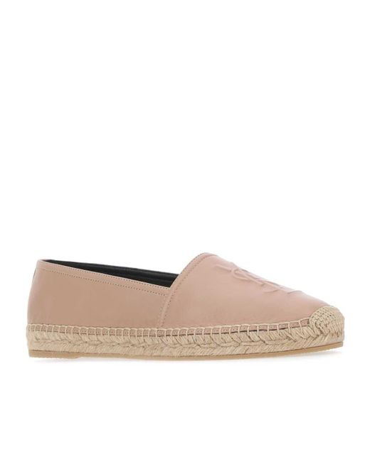 Saint Laurent Natural Monogram Embossed Espadrilles