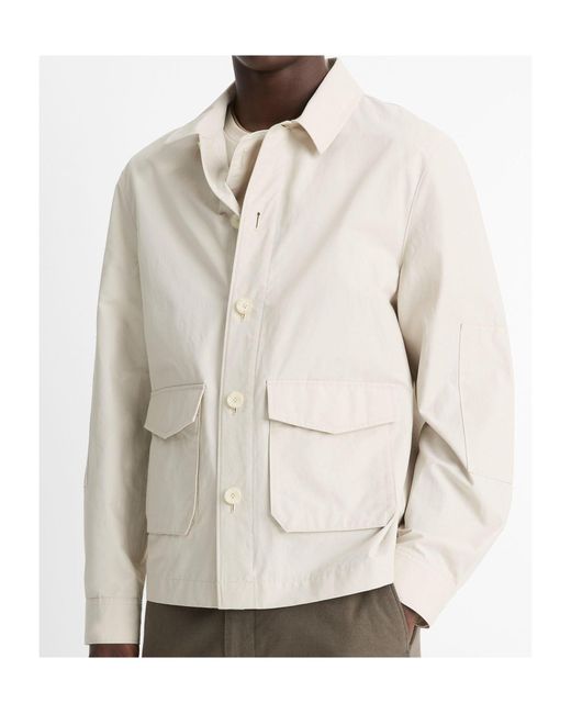 Vince White Button-Up Jacket for men