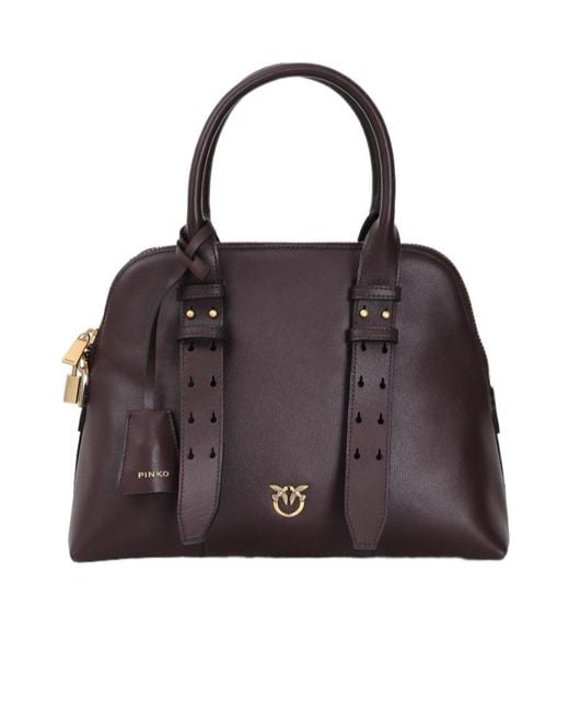 Pinko Black Escape Bag Medium Bowling Handbag