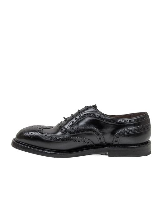 Premiata Black Round Toe Lace-Up Shoes for men