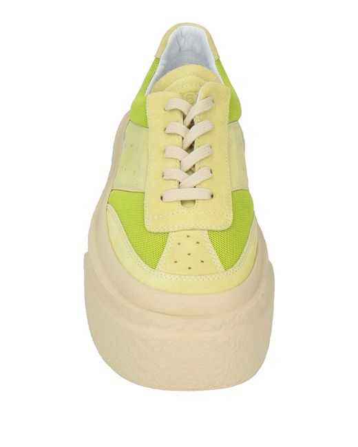 MM6 by Maison Margiela Yellow Minimal Low-Top Casual Shoes
