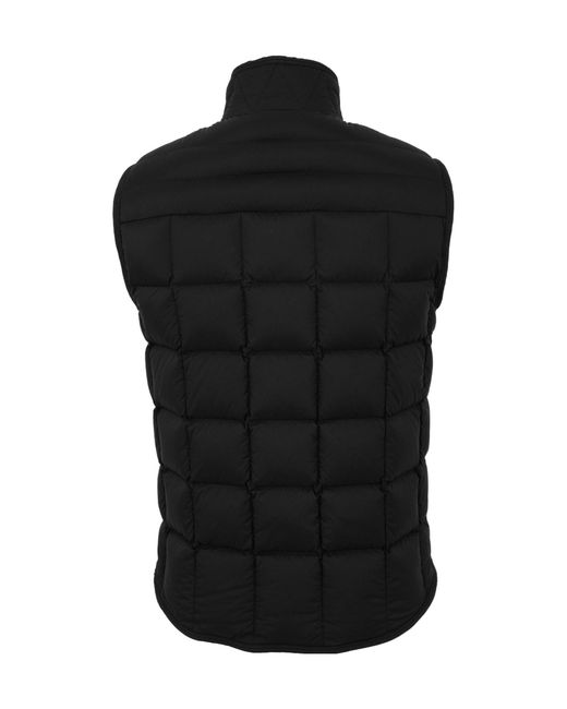 Moncler Black Stand-Collar Quilted Down Vest for men