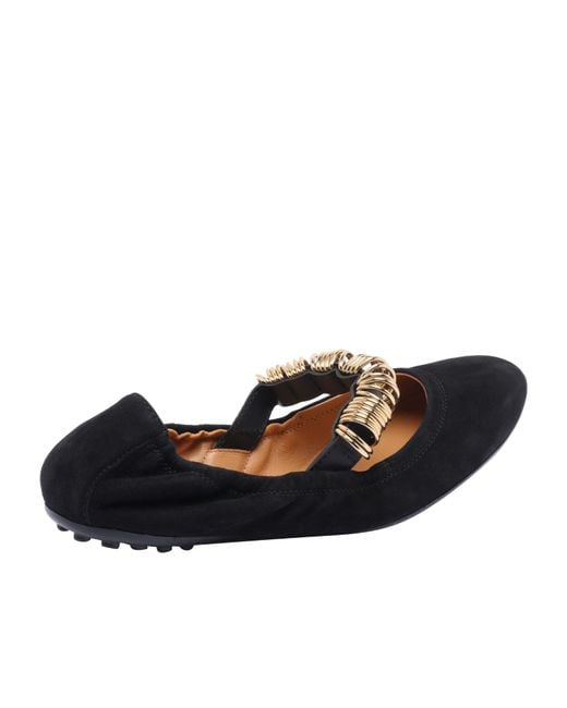 Tod's Black Leather Ballets