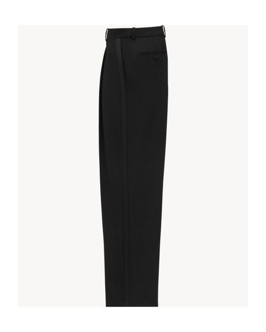 Saint Laurent Black Texdeo High-Waisted Pants for men