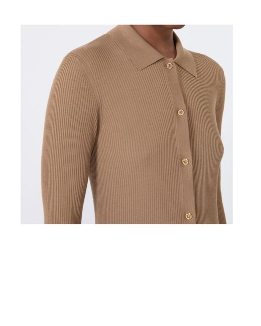 Max Mara Brown Smmlimone Button-Up Cardigan
