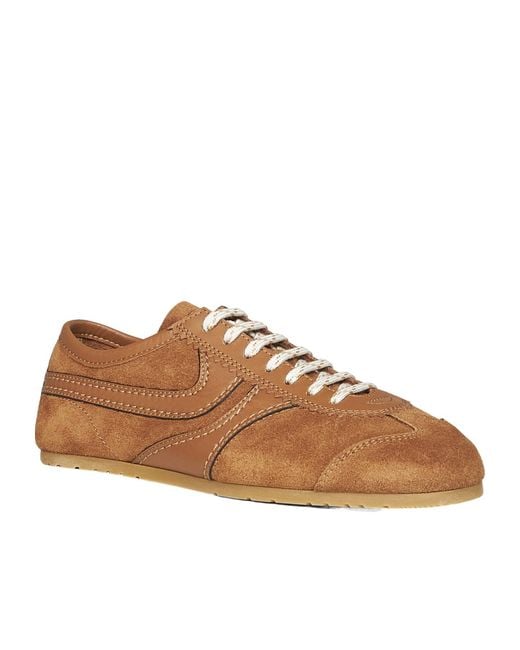 Dries Van Noten Brown Retro Panel Lace-Up Sneakers