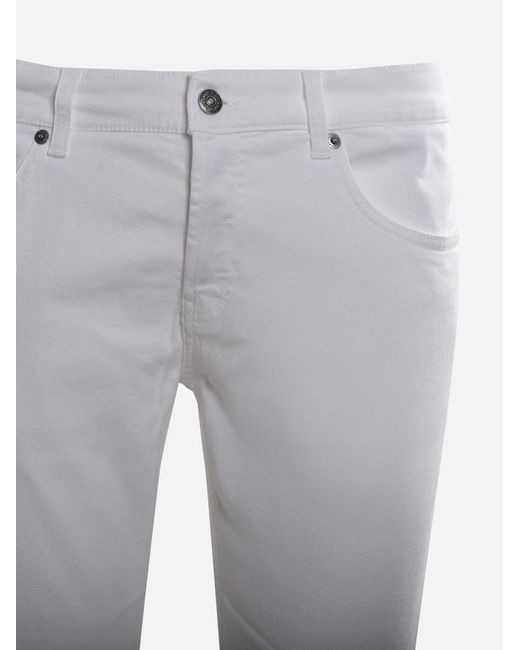 Dondup Gray Mid-Rise Slim-Fit Jeans for men