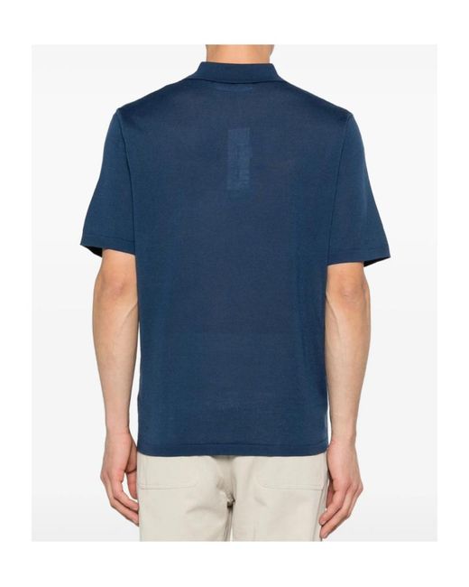 Samsøe & Samsøe Blue Buttoned Polo Shirt for men