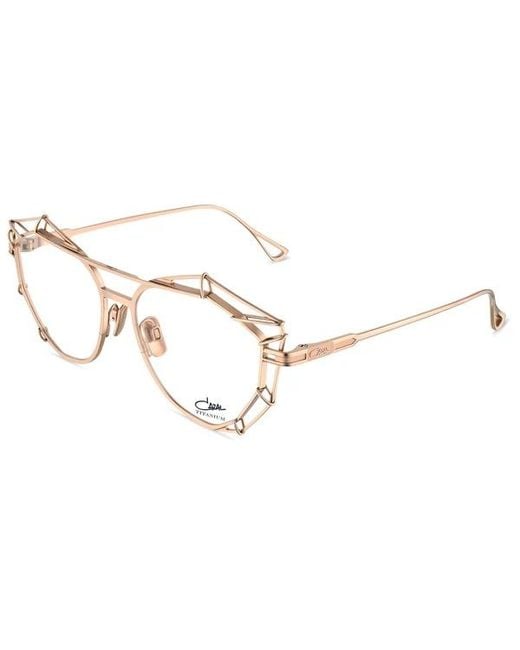 Cazal White Cut-Out Cat-Eye Frame Glasses for men
