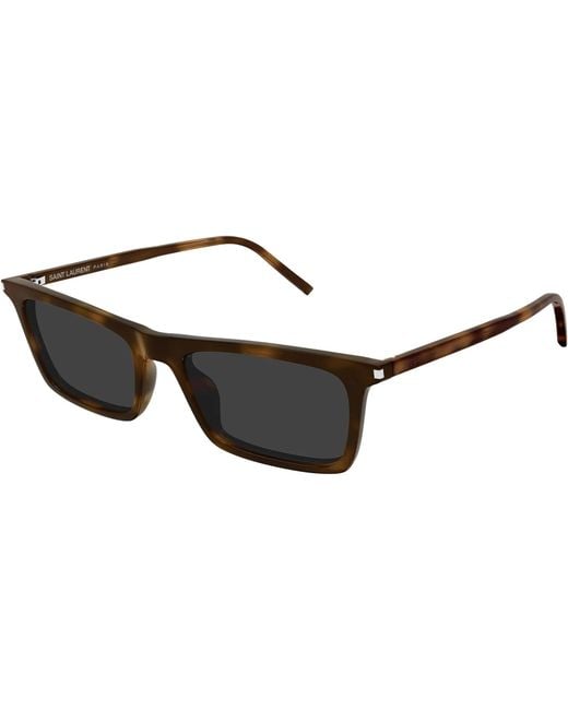 Saint Laurent White Betty Tortoiseshell-Pattern Sunglasses for men
