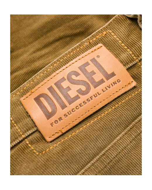 DIESEL Green High-Rise Corduroy Pants for men