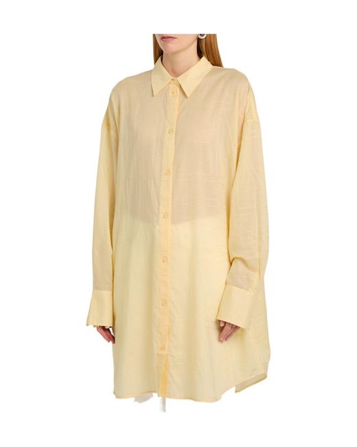 Totême Natural Logo-Monogrammed Cotton-Blend Shirt