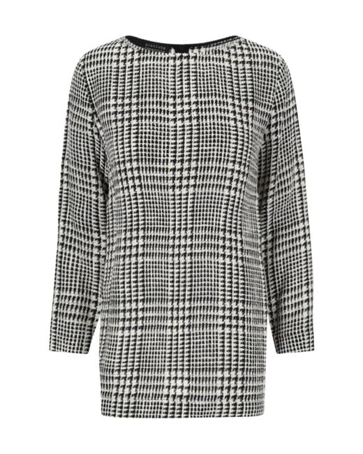 Gianluca Capannolo Gray Houndstooth Shift Dress