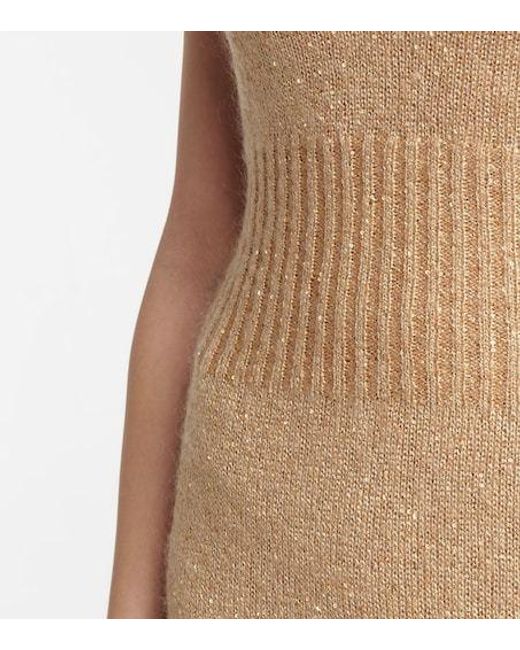 Altuzarra Natural Reese Knit Slip Dress