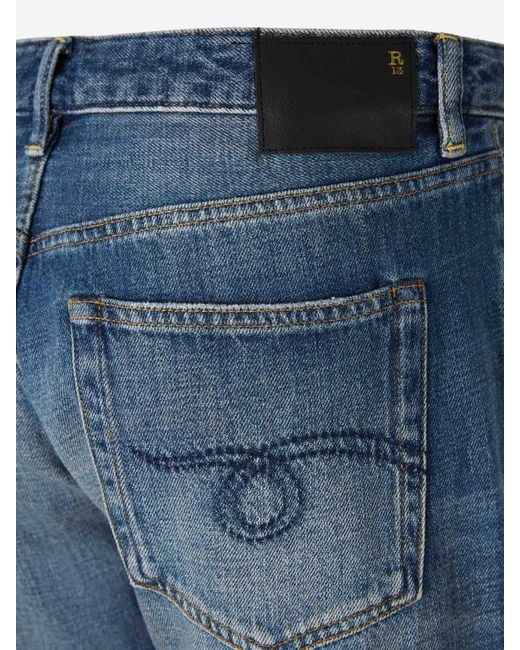 R13 Blue Joan Kick Flare Jeans