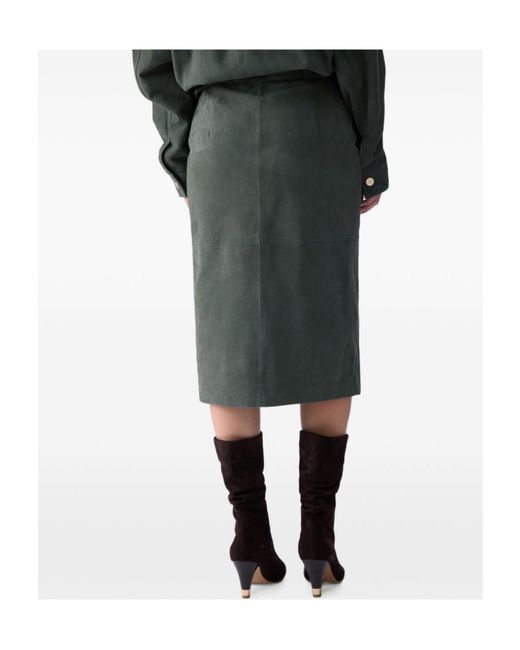 Liu Jo Green Long Suede Jacket