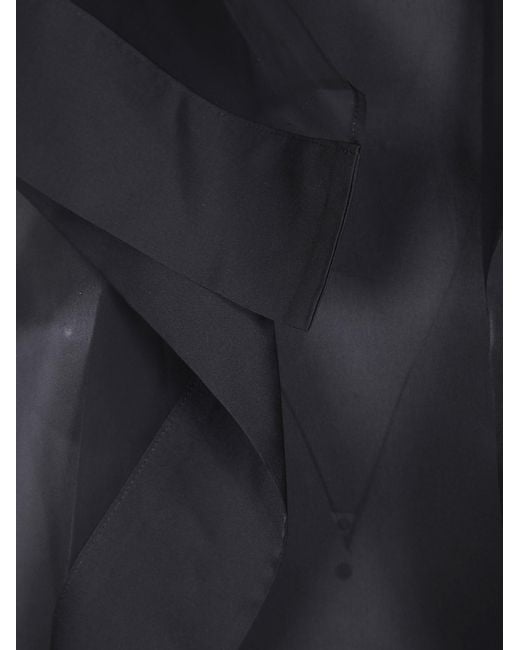 Sacai Black Ruffled Sleeveless Top