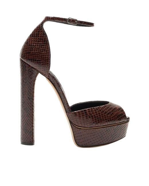 Casadei Brown Flora Platform Basilisco Sandal