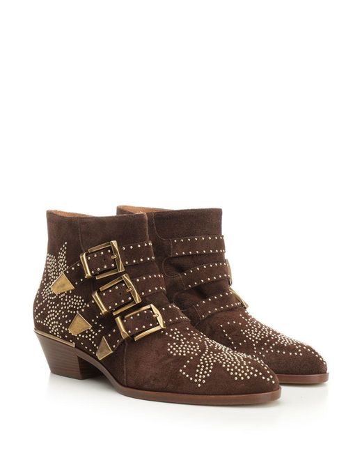 Chloé Brown "Susanna" Ankle Boots