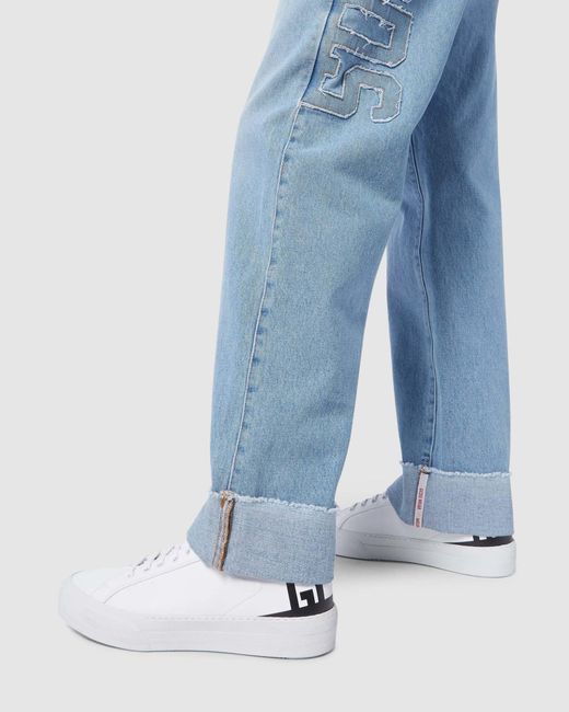 Gcds White Logo Printed Low-Top Sneakers for men