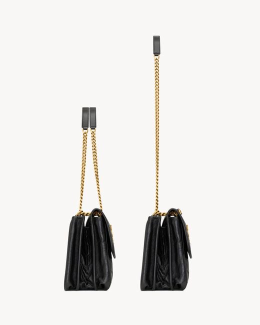 Saint Laurent Black Niki Logo Plaque Shoulder Bag