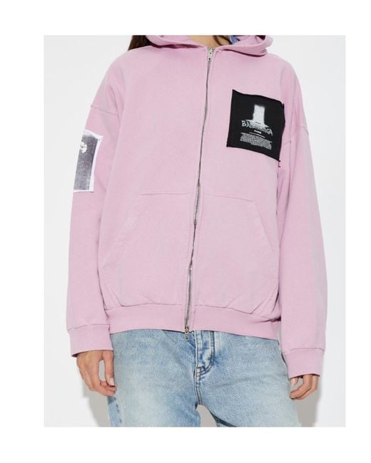 Balenciaga Pink Long-Sleeve Sweatshirt