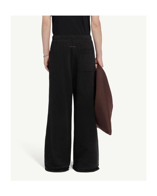 MM6 by Maison Margiela Black Wide-Leg Trousers for men